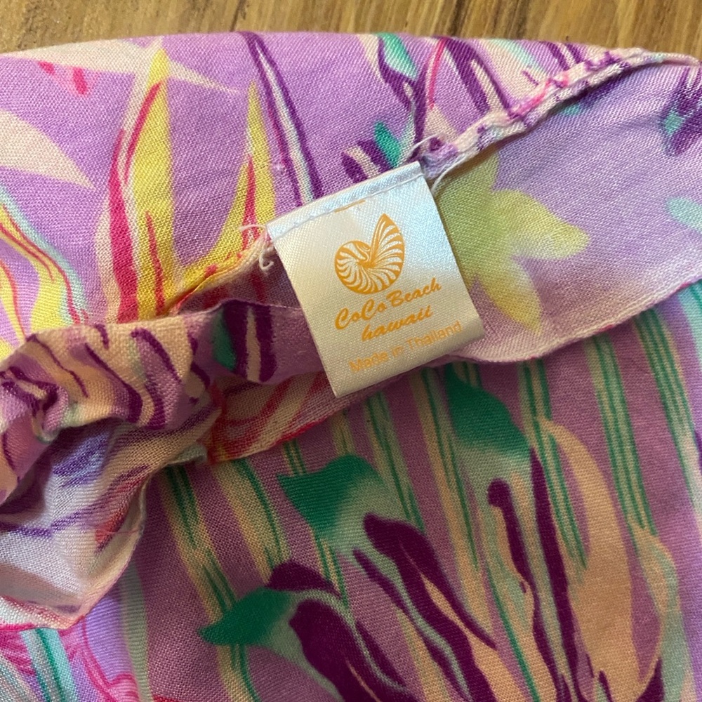 NWOT Lot of 2 Full Length Tropical Hawaiian Floral Sarongs 62β x 46β - Picture 9 of 12